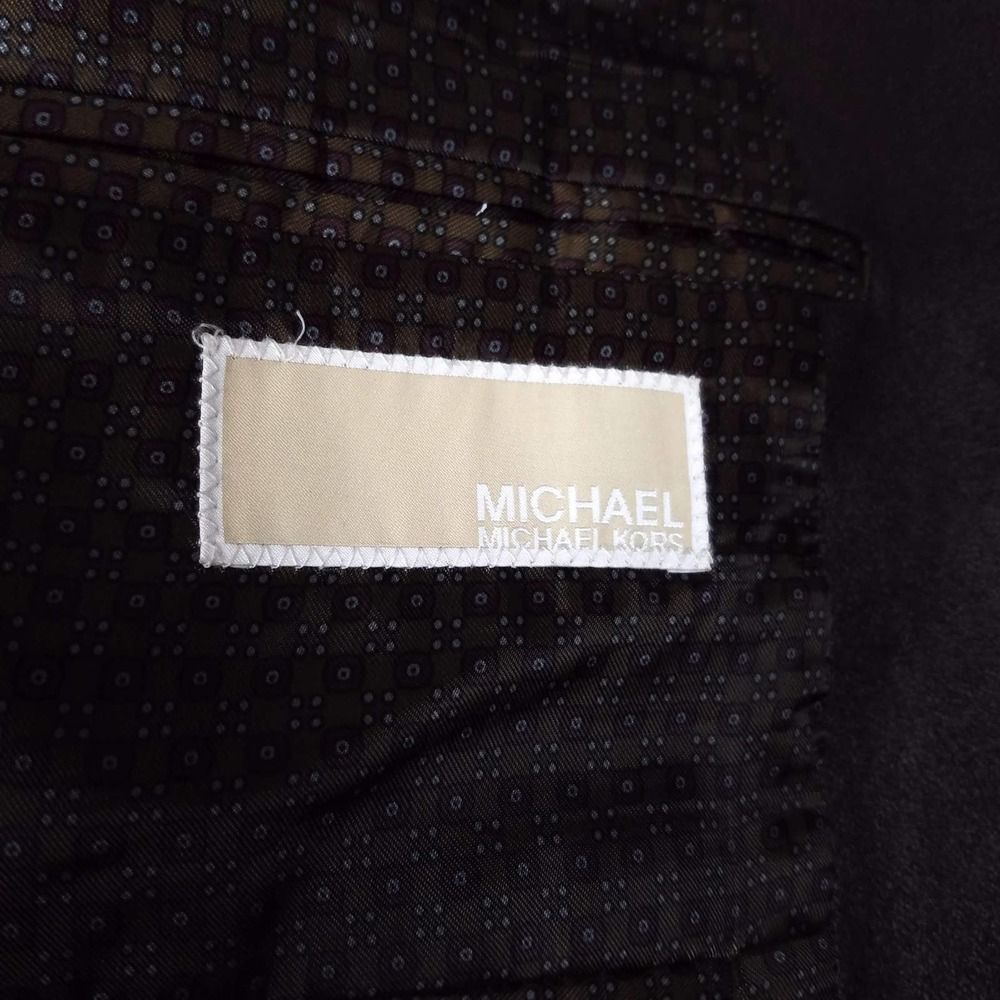 Michael Kors Dark Brown Faux Suede 2 Button Blazer Jacket Sport Coat Size 46 - Picture 5 of 6